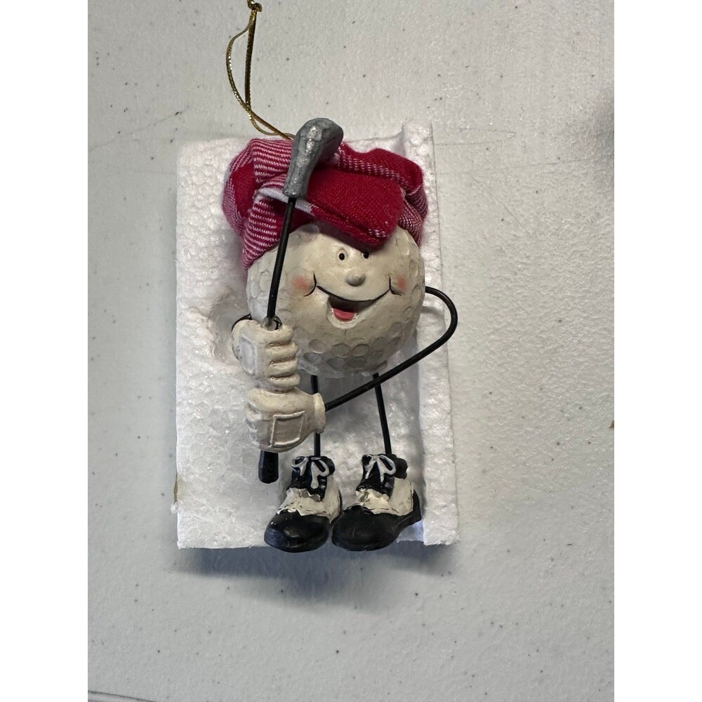 Vintage Golf Ball Christmas Ornament Golfer Holiday Decoration